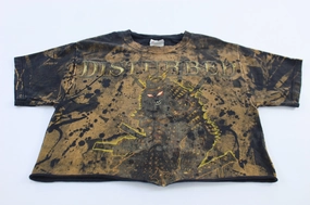 Vintage Disturbed Acid Washed Cropped T-shirt Premium Material Timeless Fit