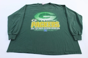 Vintage Green Bay Packers Football LS T-shirt Easy Wear
