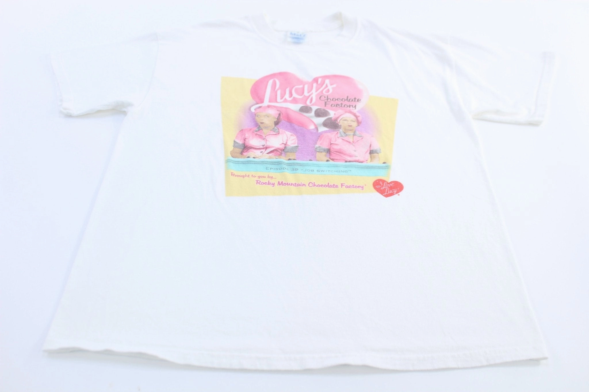Vintage I Love Lucy Rocky Mountain Chocolate Factory T-Shirt graduation