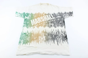 Vintage Marshall University All Over Print T-Shirt Cool Weather Wear