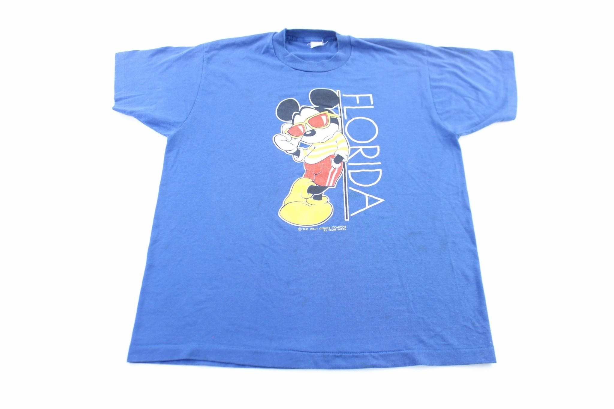 Drop Shoulder Cut Vintage Mickey Mouse Florida Graphic T-Shirt