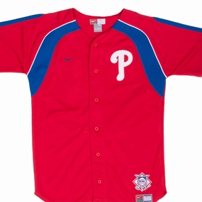 VINTAGE MLB PHILADELPHIA PHILLIES CHASE UTLEY NIKE JERSEY 2000S XL YOUTH Moisture Control Microfiber