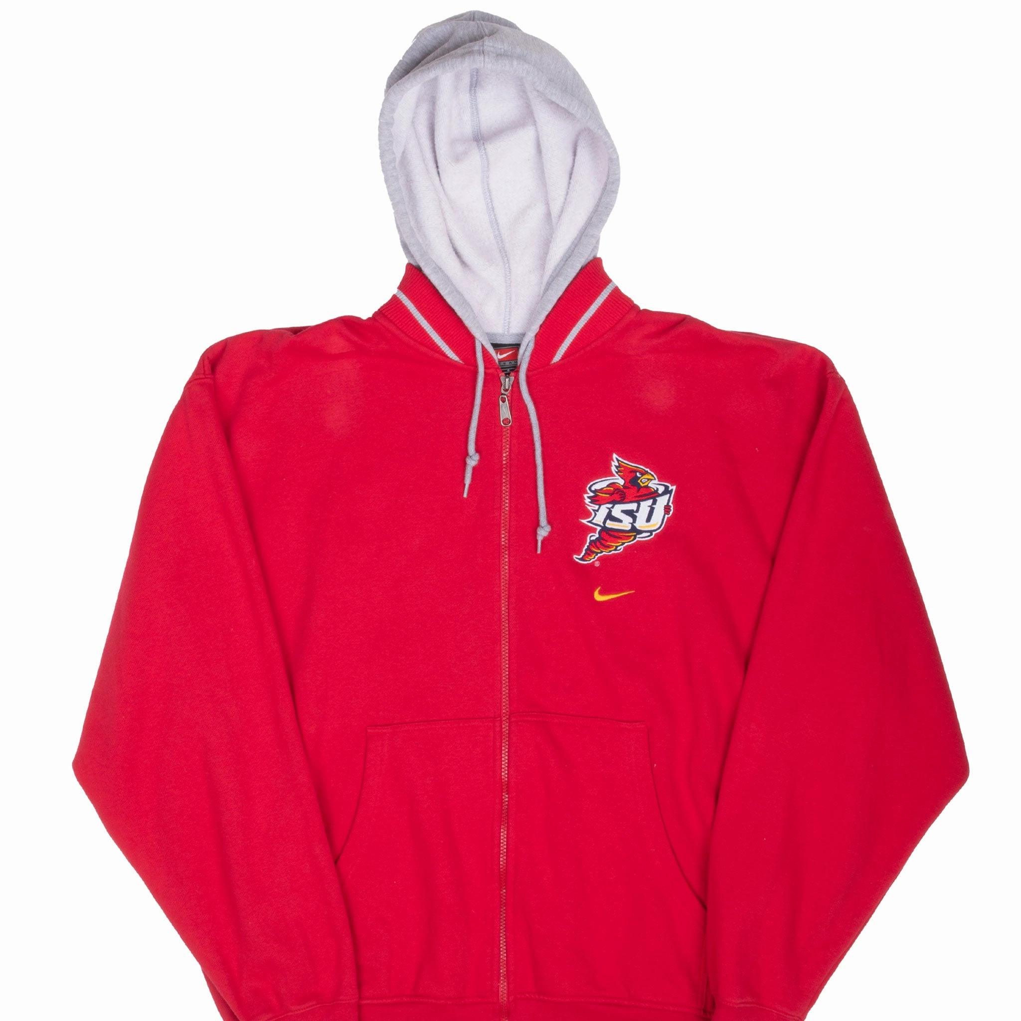 VINTAGE NCAA NIKE IOWA STATE UNIVERSITY ISU FULL ZIP HOODIE 1990S LARGE Comfortable Outfit