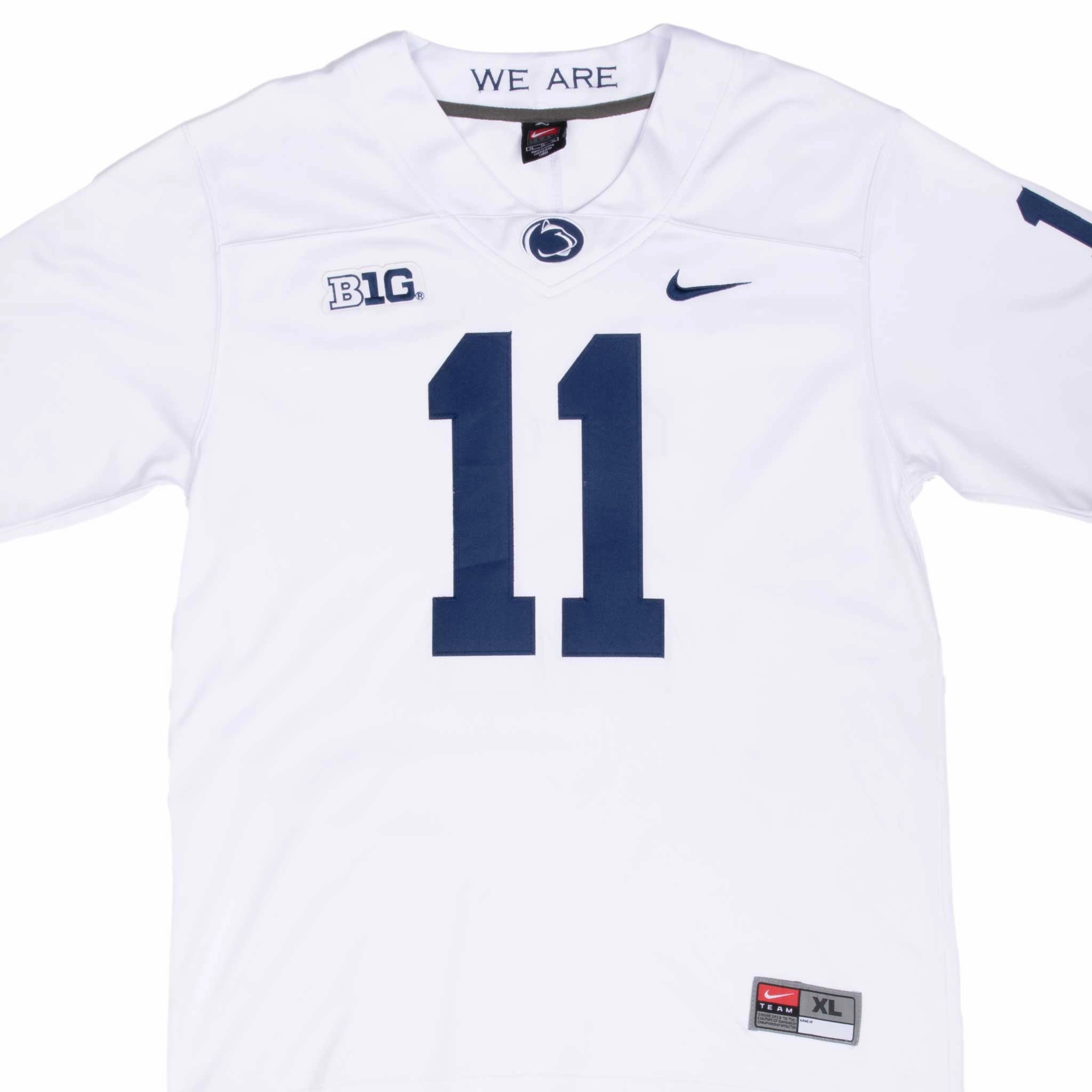 Mesh Panel Ventilation Smooth Silicone Gripper VINTAGE NCAA PENN STATE MICAH PARSONS NIKE FOOTBALL JERSEY SIZE XL