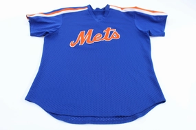 Durable Wear Reinforced Shoulder Panels Vintage New York Mets Embroidered Baseball Jersey