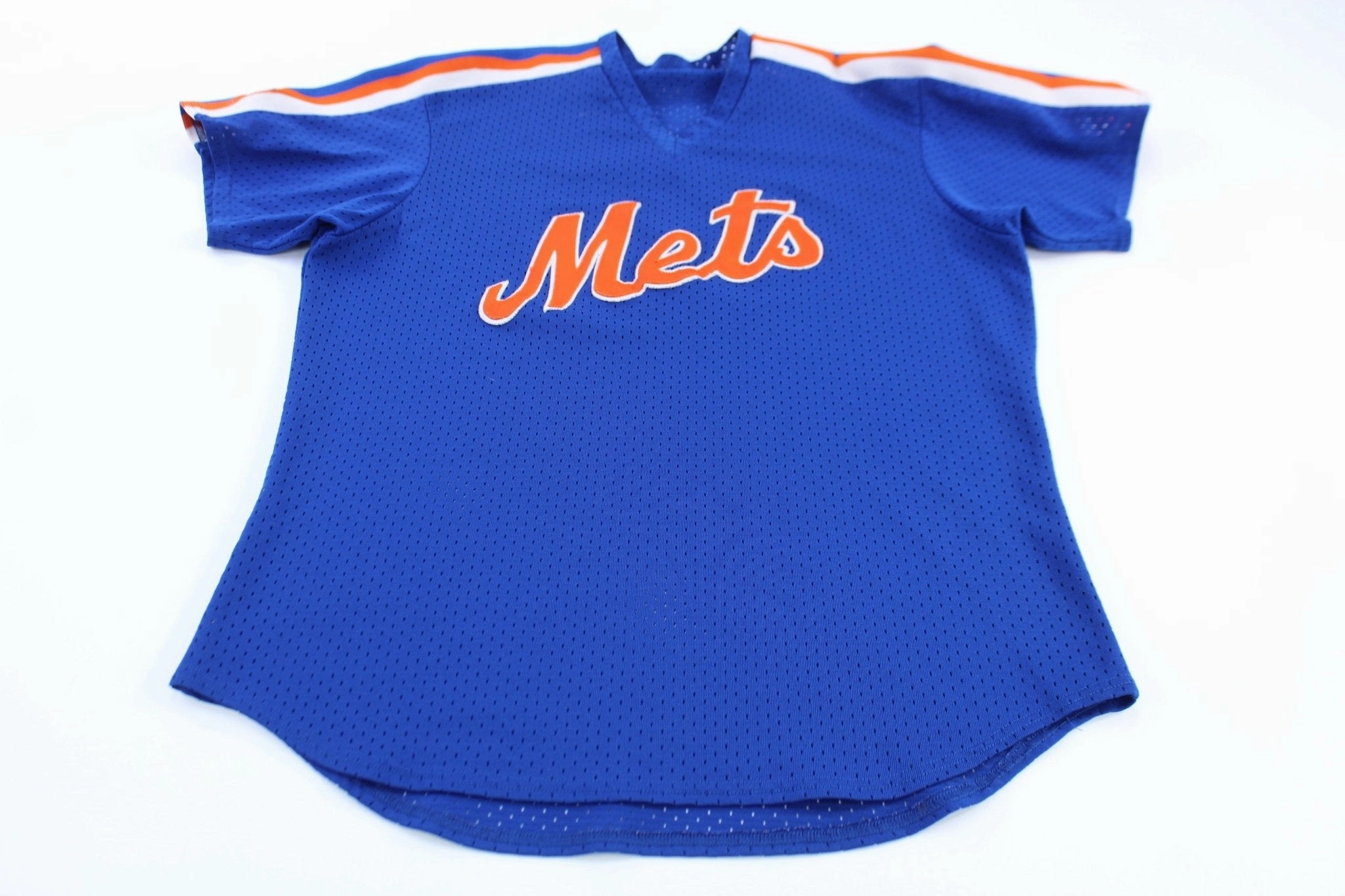 Durable Wear Reinforced Shoulder Panels Vintage New York Mets Embroidered Baseball Jersey