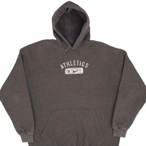 Trendy Layer VINTAGE NIKE ATHLETICS DARK GREY HOODIE SWEATSHIRT 1990S SIZE 2XL MADE IN USA