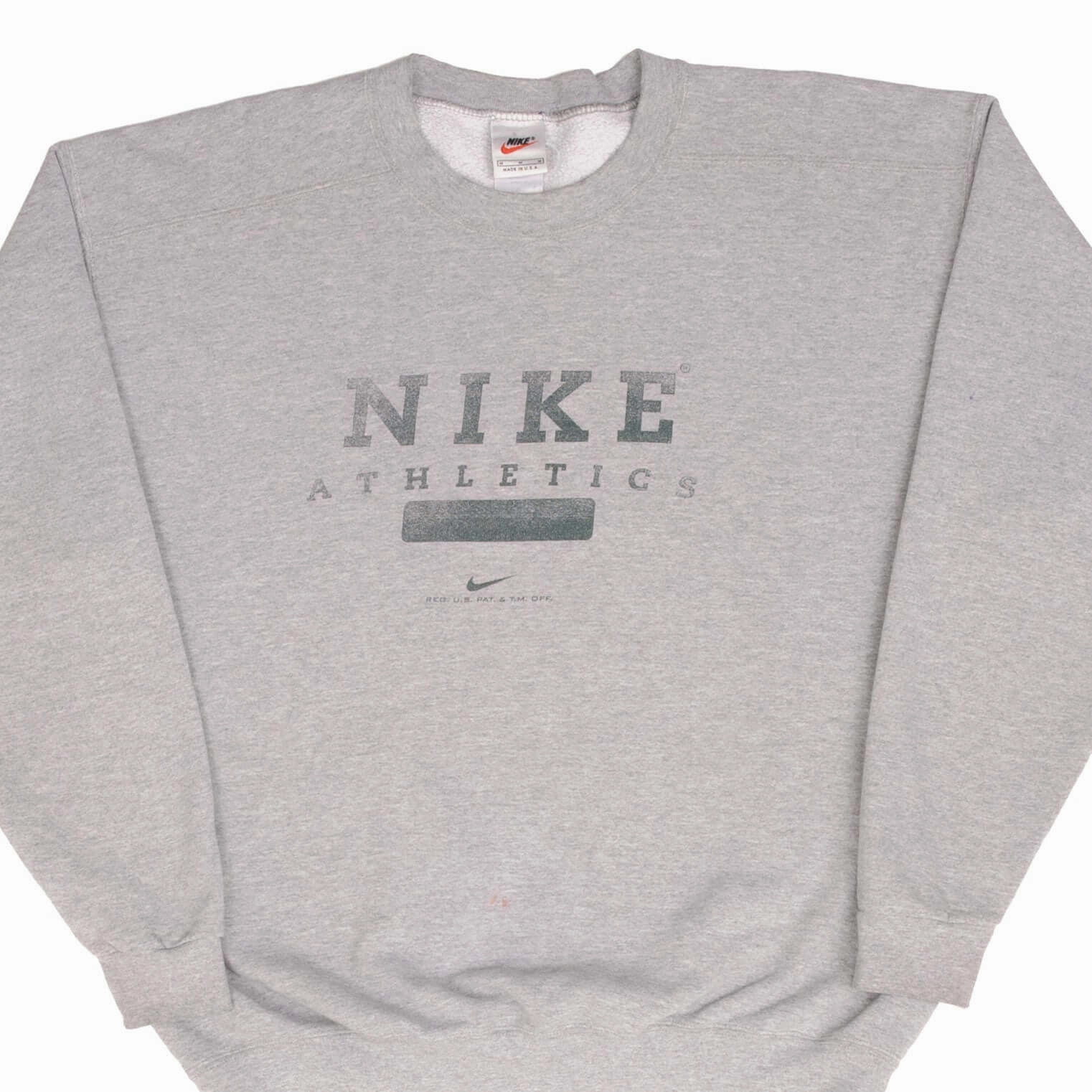 Comfy Apparel Relaxed Fashion VINTAGE NIKE ATHLETICS SPELLOUT GREY SWEATSHIRT 1990S MEDIUM MADE IN USA