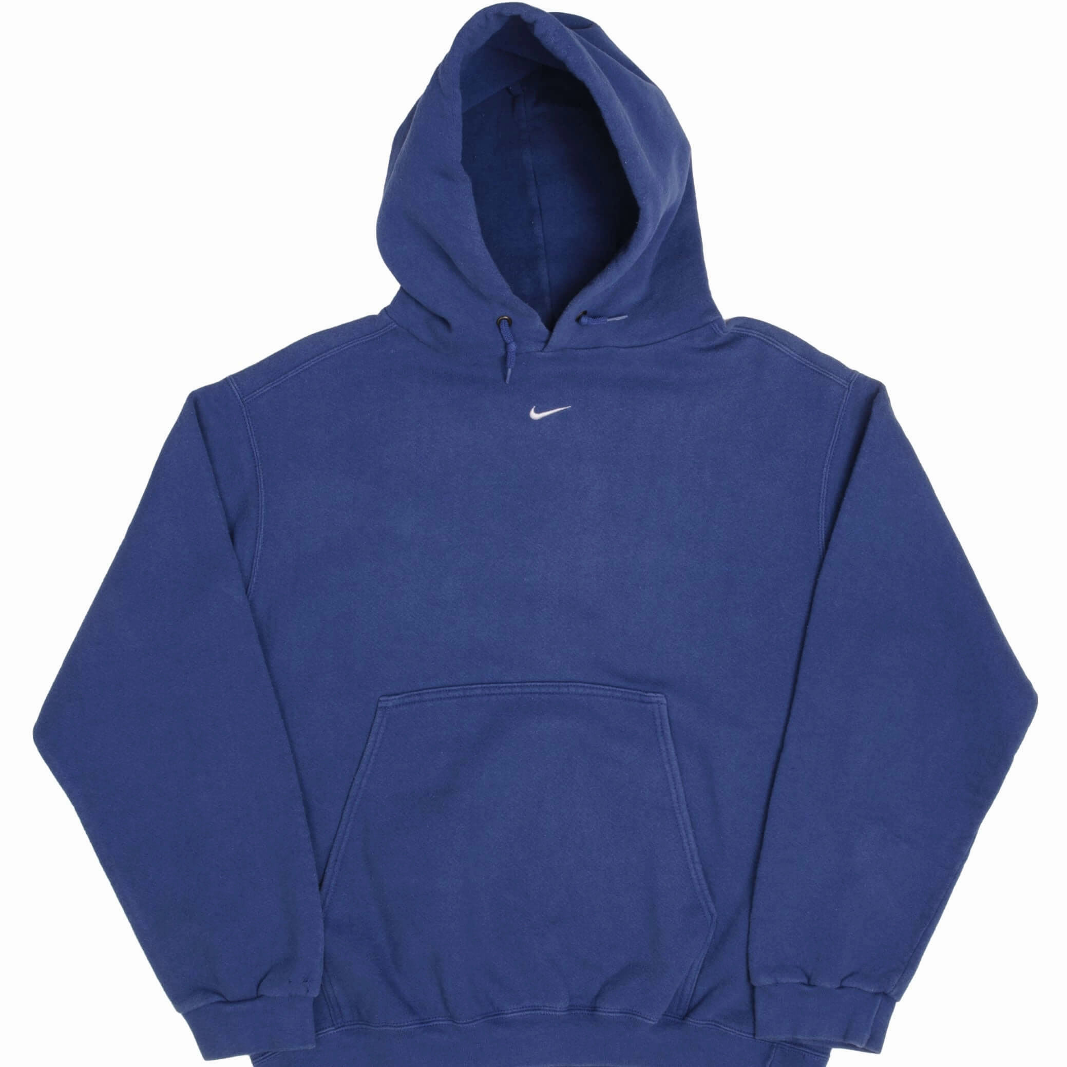 Cozy Collection appropriate for parties VINTAGE NIKE CENTER SWOOSH BLUE TRAVIS SCOTT HOODIE 1990S MEDIUM MADE USA