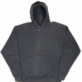 Modern Bold VINTAGE NIKE CENTER SWOOSH DARK GREY TRAVIS SCOTT HOODIE 1990S LARGE MADE USA