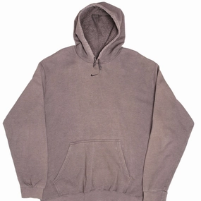 Comfort Apparel product ombre gradient VINTAGE NIKE CENTER SWOOSH HOODIE SWEATSHIRT 2000S 2XL MADE IN USA