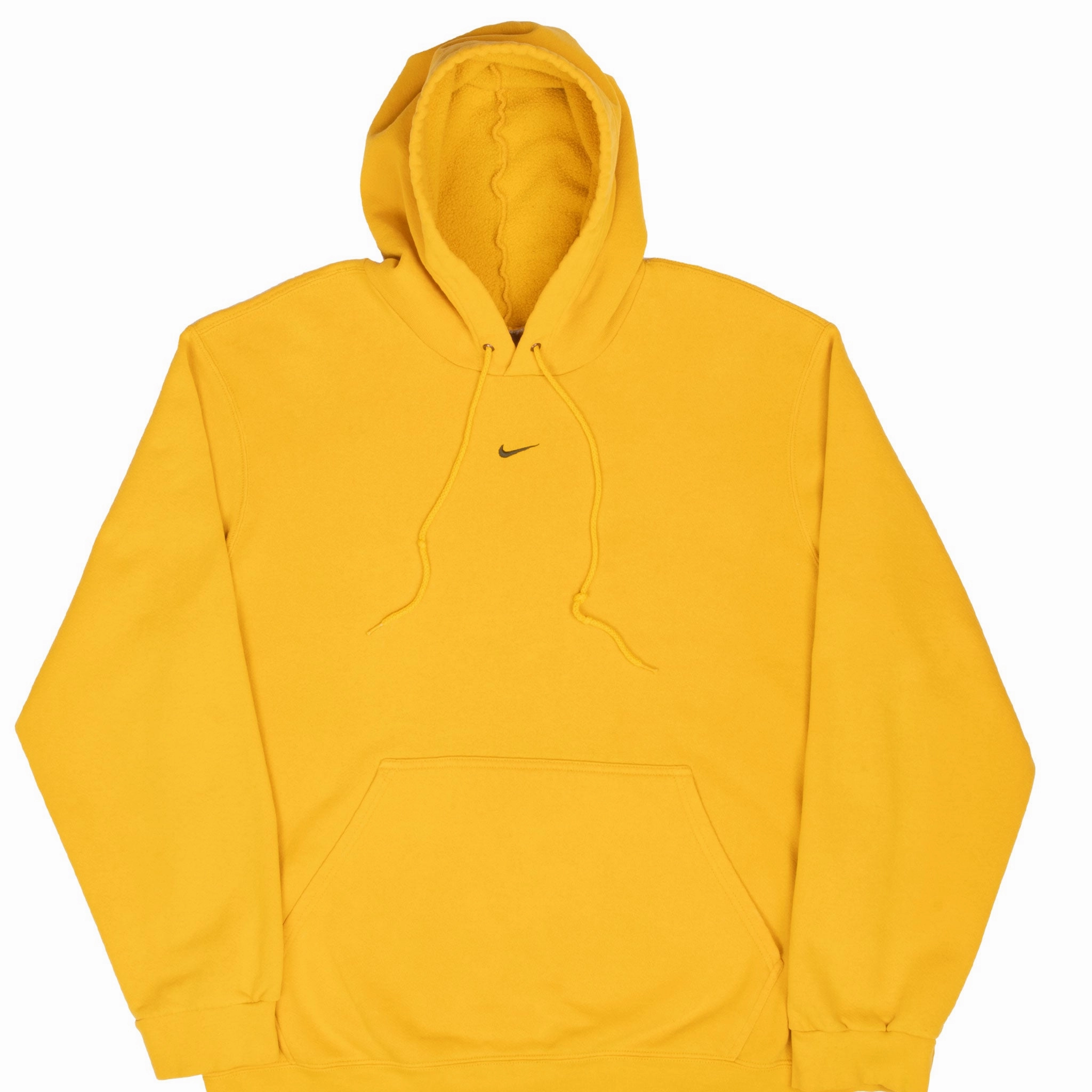 product shoe support VINTAGE NIKE CENTER SWOOSH MUSTARD YELLOW TRAVIS SCOTT HOODIE 2000S LARGE