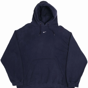 product wedding guest charm Chilly Weather VINTAGE NIKE CENTER SWOOSH NAVY BLUE TRAVIS SCOTT HOODIE 1990S 2XL MADE USA