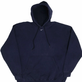 product sustainable future VINTAGE NIKE CENTER SWOOSH NAVY BLUE TRAVIS SCOTT HOODIE 1990S LARGE MADE USA