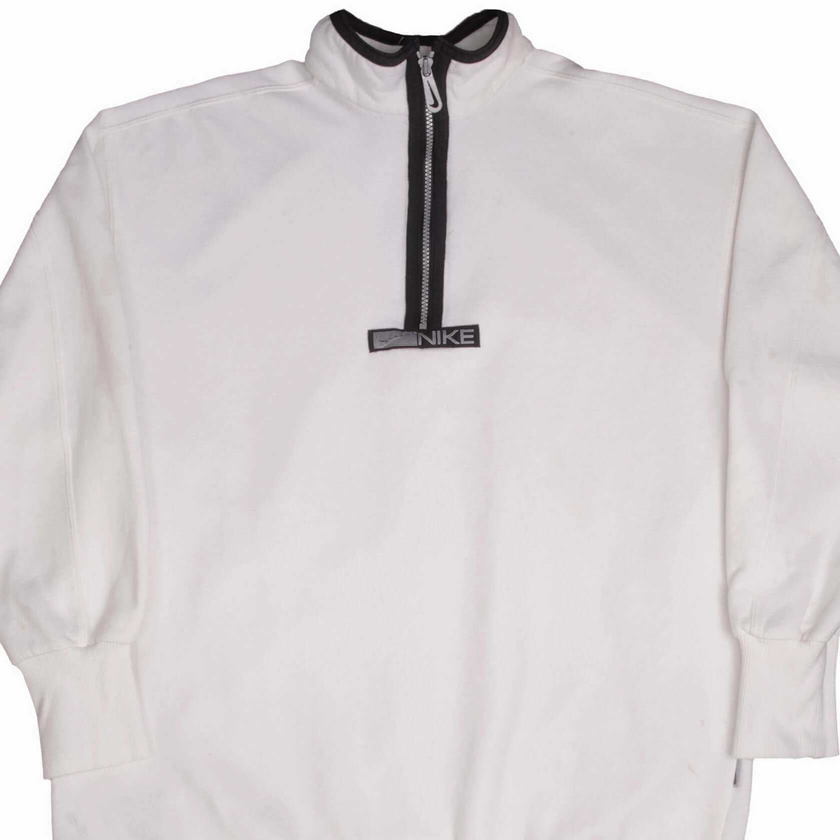 product rough ruggedness product recommendation VINTAGE NIKE CENTER SWOOSH WHITE SWEATSHIRT 1990S LARGE MADE IN USA