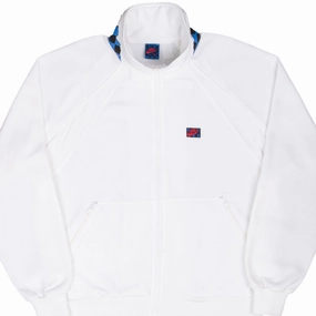 vacation wear VINTAGE NIKE CHECKERED WHITE FULL ZIP SWEATSHIRT 1990S XL