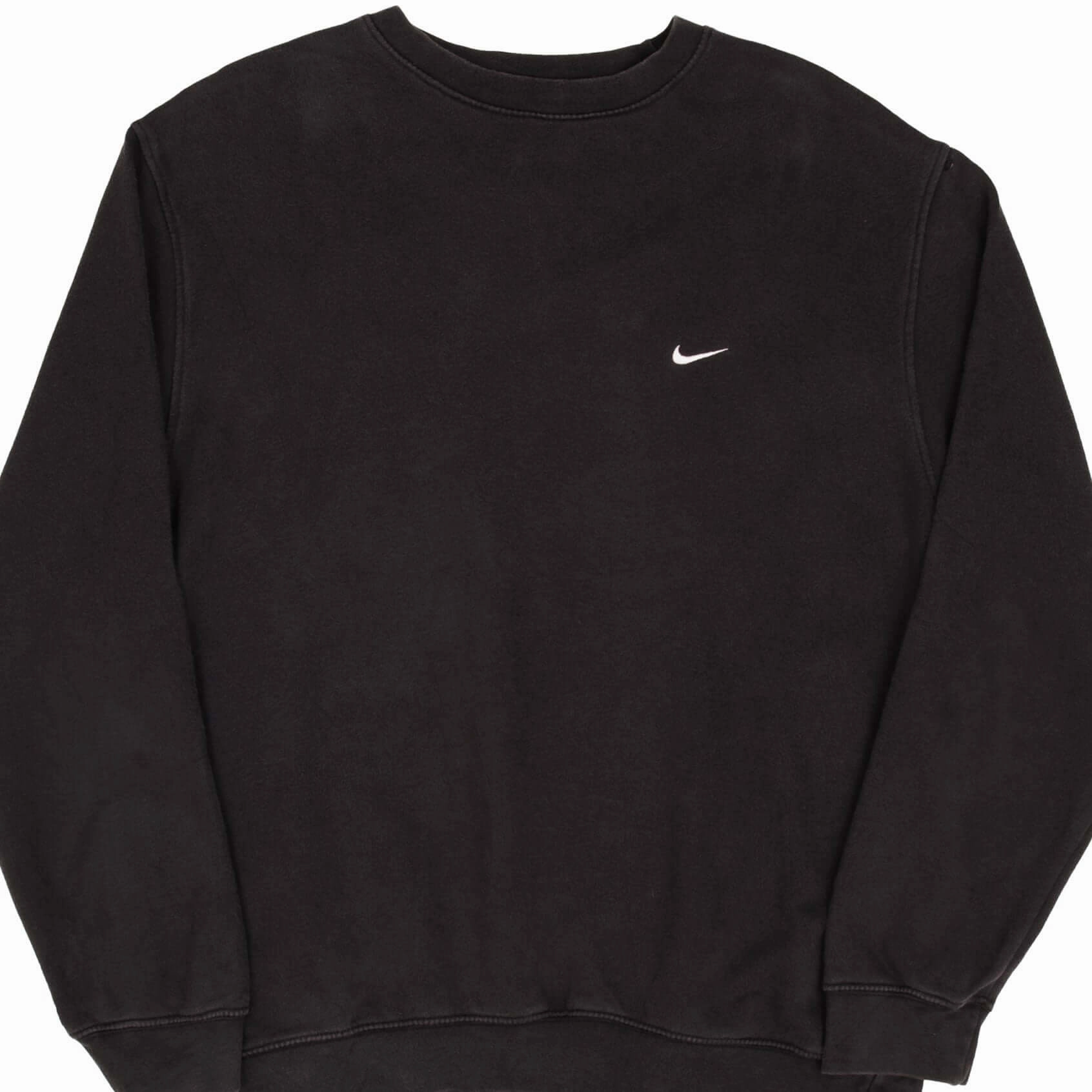 Comfy Feel Seasonal Collection VINTAGE NIKE CLASSIC SWOOSH BLACK SWEATSHIRT 2000S XL