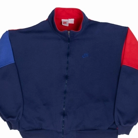 product cycling suitability Silk VINTAGE NIKE CLASSIC SWOOSH BLUE FULL ZIP SWEATSHIRT 1980S SIZE XL