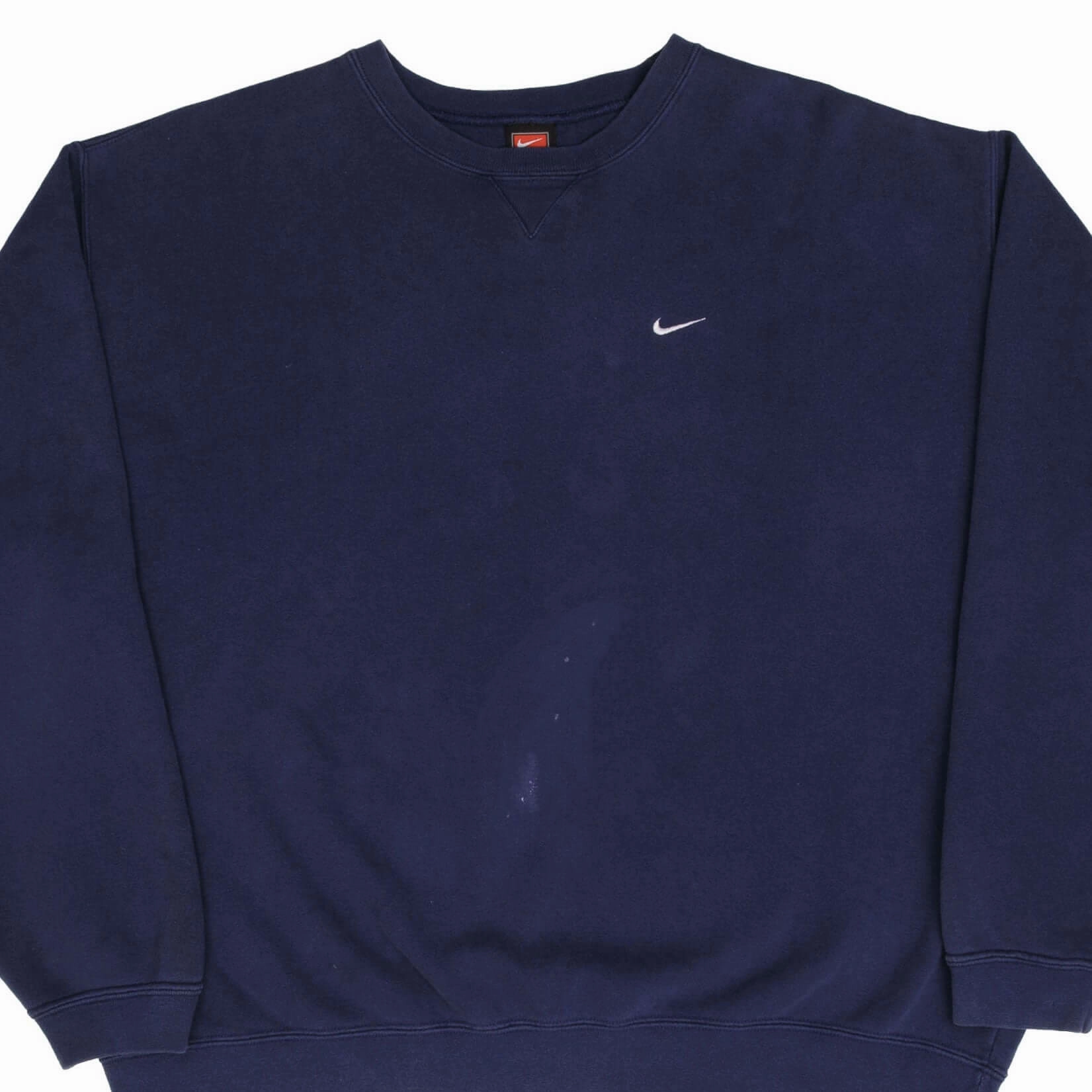 Wool Formal Casual VINTAGE NIKE CLASSIC SWOOSH BLUE SWEATSHIRT 1990S SIZE 2XL