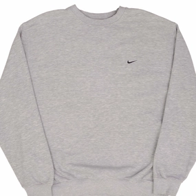 Machine washable VINTAGE NIKE CLASSIC SWOOSH GREY SWEATSHIRT 2000S SIZE XL