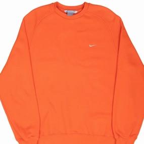Odor-resistant Street Sporty VINTAGE NIKE CLASSIC SWOOSH ORANGE SWEATSHIRT 2000S LARGE