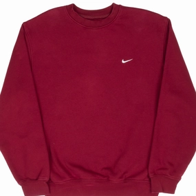 VINTAGE NIKE CLASSIC SWOOSH RED BURGUNDY SWEATSHIRT 2000S MEDIUM product festival wearability