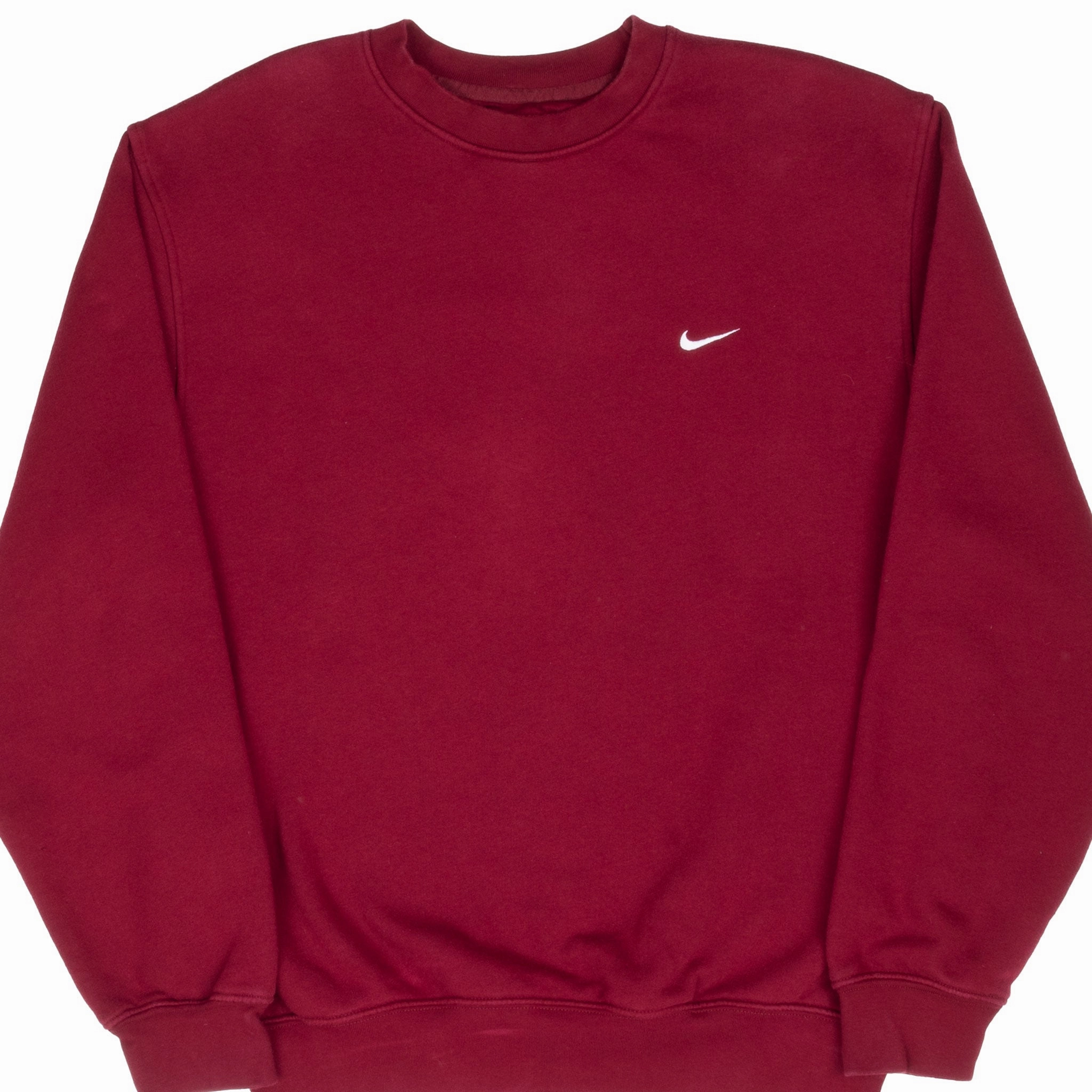VINTAGE NIKE CLASSIC SWOOSH RED BURGUNDY SWEATSHIRT 2000S MEDIUM product festival wearability