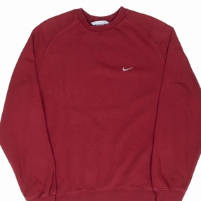 Active Wearable VINTAGE NIKE CLASSIC SWOOSH RED BURGUNDY SWEATSHIRT 2000S XL