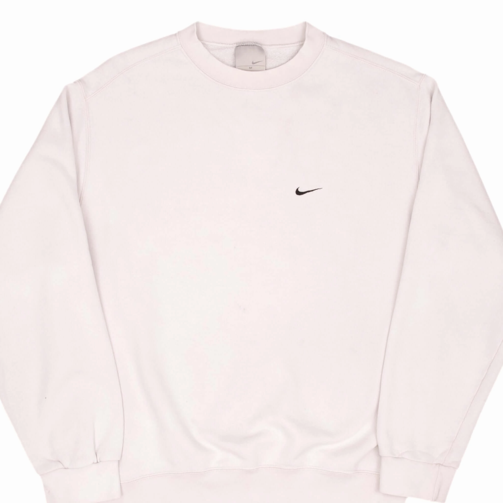 Timeless Layer VINTAGE NIKE CLASSIC SWOOSH WHITE SWEATSHIRT 2000S SIZE MEDIUM