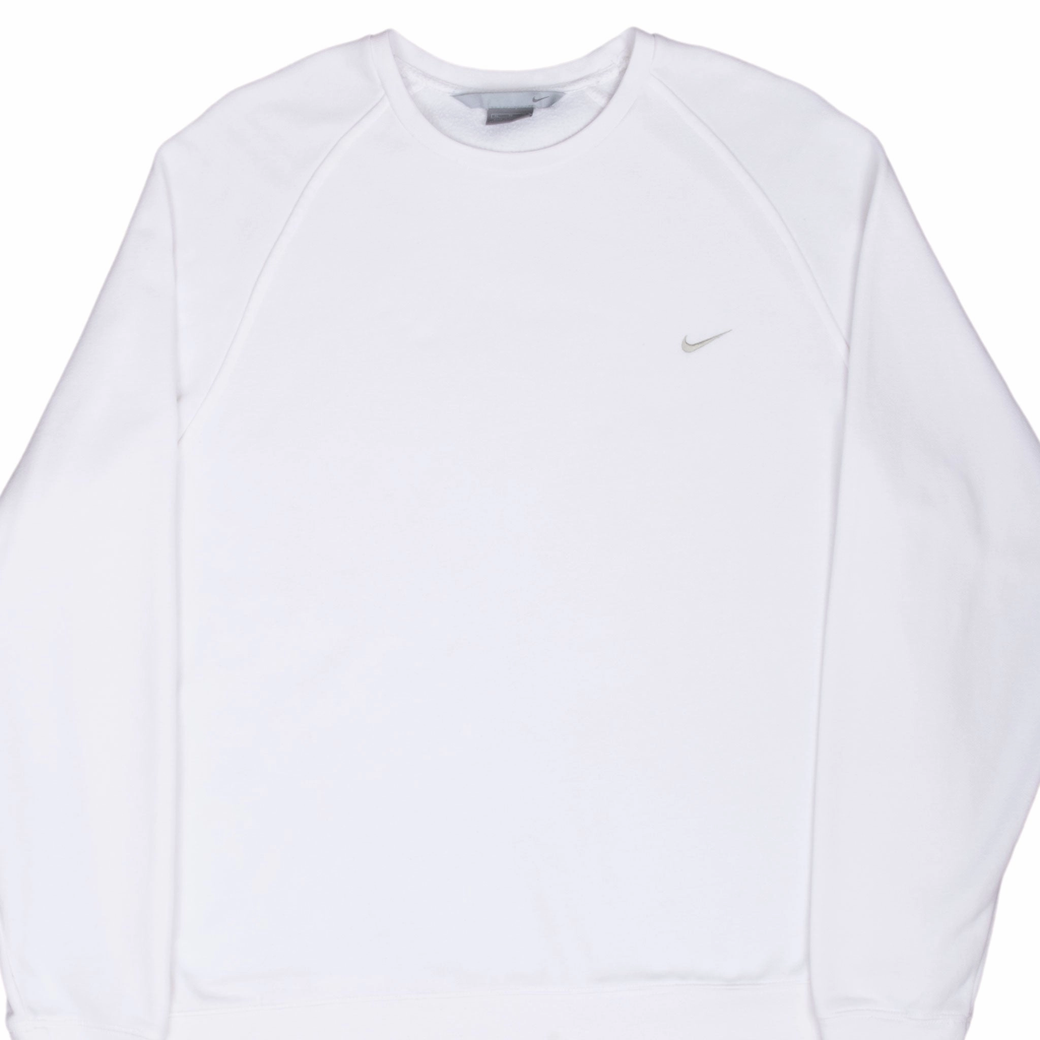 VINTAGE NIKE CLASSIC SWOOSH WHITE SWEATSHIRT 2000S XL Relaxed Hoodie