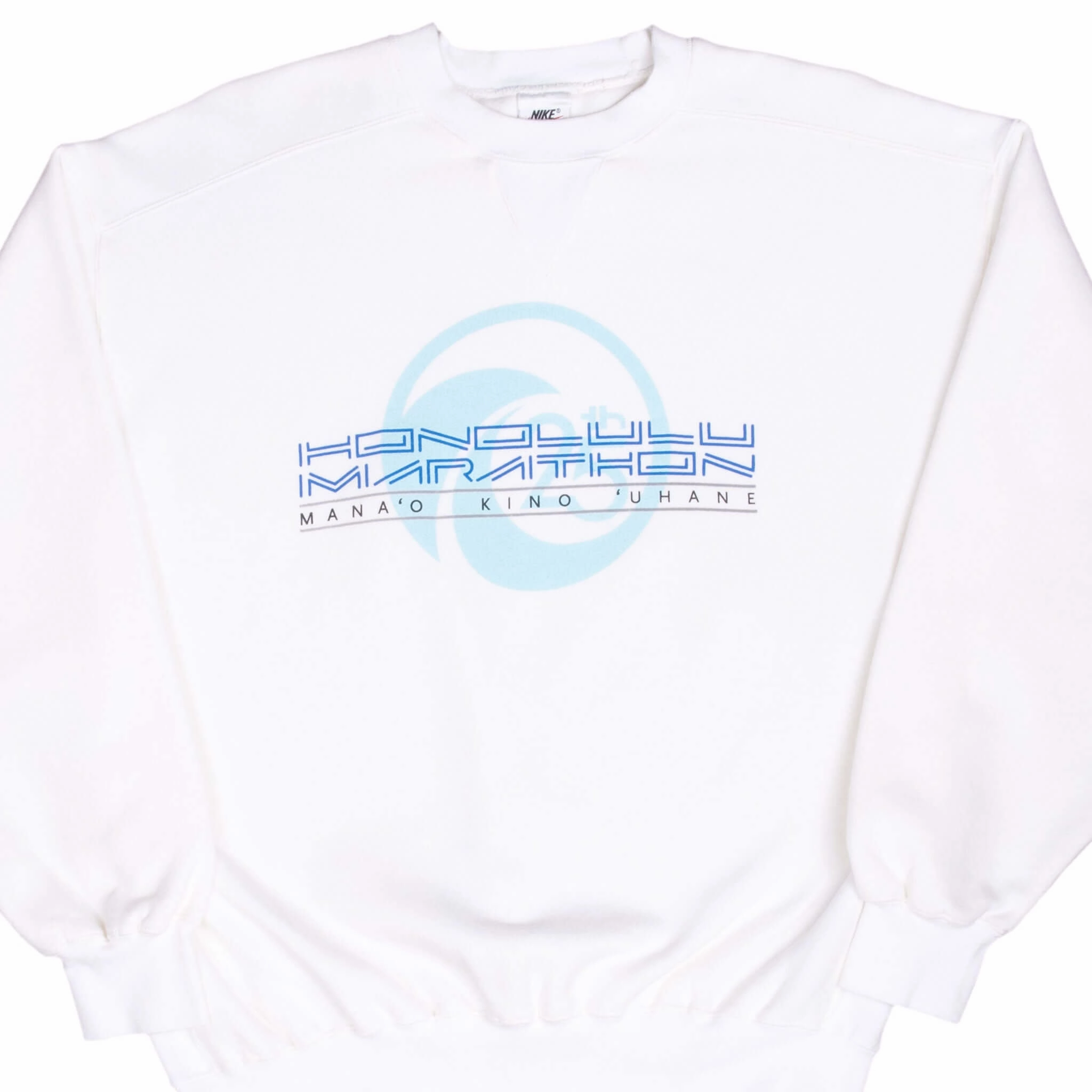VINTAGE NIKE HONOLULU MARATHON 1997 HEAVY WEIGHT SWEATSHIRT MEDIUM Light Warmth neon colors