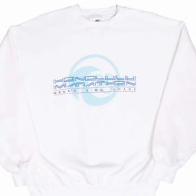 VINTAGE NIKE HONOLULU MARATHON 1997 HEAVY WEIGHT SWEATSHIRT MEDIUM Light Warmth neon colors