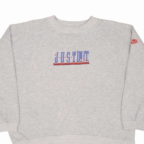 VINTAGE NIKE JUST DO IT SPELLOUT GREY SWEATSHIRT 1980S SIZE 2XL Cool Vibes