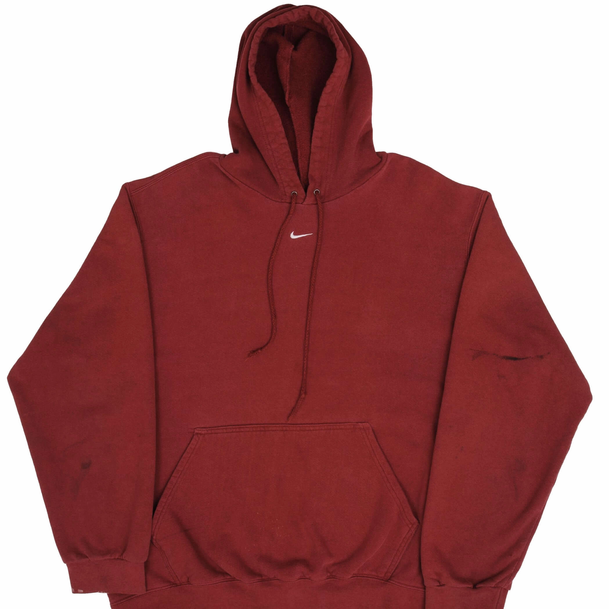 VINTAGE NIKE MIDDLE SWOOSH TRAVIS SCOTT BURGUNDY HOODIE SWEATSHIRT 2000S SIZE XL product combo