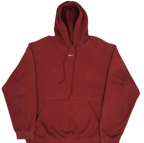 VINTAGE NIKE MIDDLE SWOOSH TRAVIS SCOTT BURGUNDY HOODIE SWEATSHIRT 2000S SIZE XL product combo