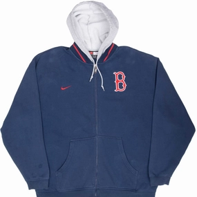 VINTAGE NIKE MLB BOSTON RED SOX FULL ZIP HOODIE SWEATSHIRT 1990S 2XL Trendy Colors Fashion Trend