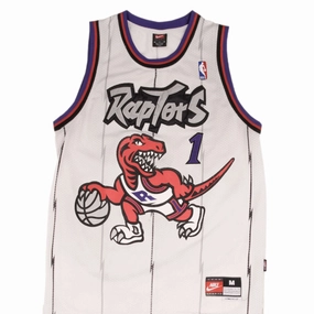 Seamless Stitching Design VINTAGE NIKE NBA TORONTO RAPTORS TRACY MCGRADY #1 JERSEY LATE 1990S SIZE MEDIUM