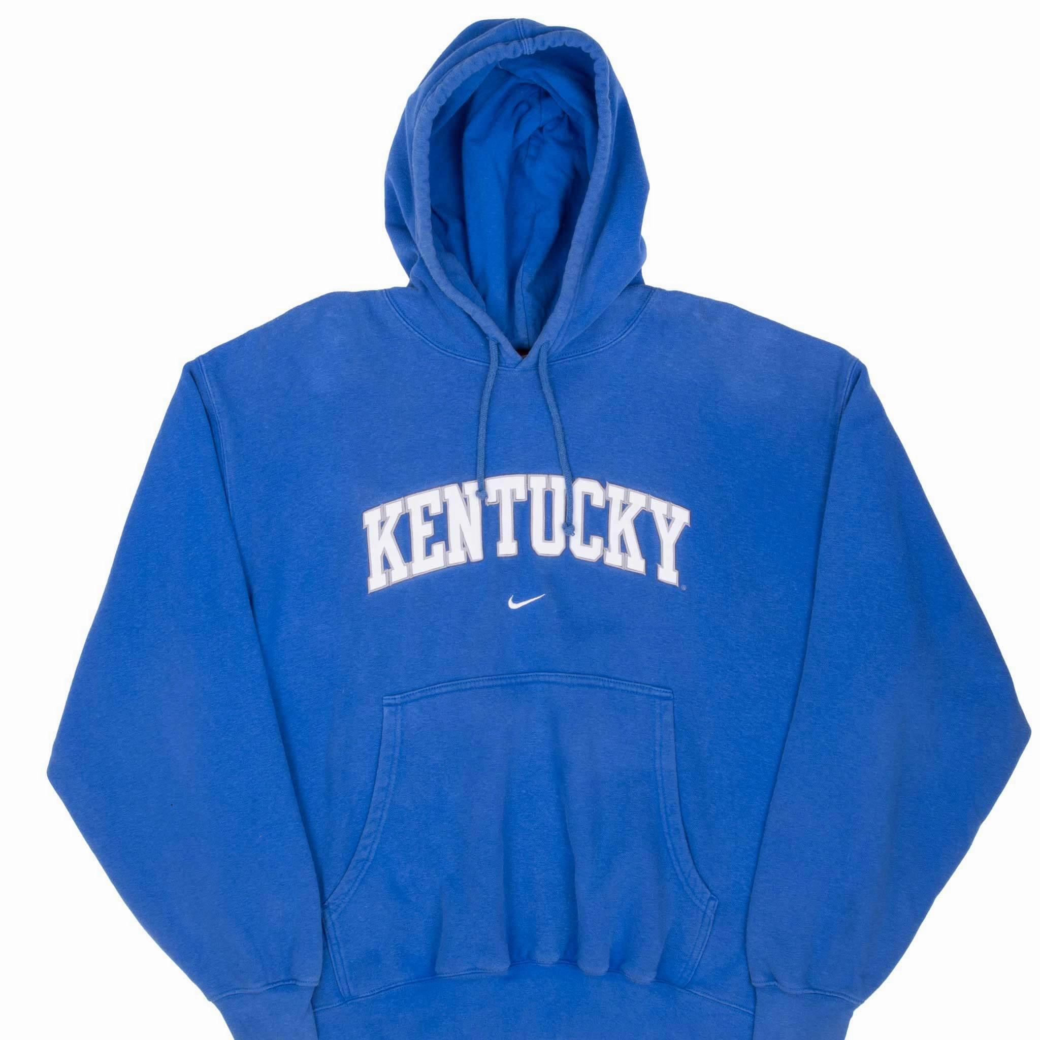 VINTAGE NIKE NCAA KENTUCKY BLUE HOODIE SWEATSHIRT 1990S LARGE Flexible