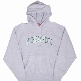 product solo confidence product tie dye uniqueness VINTAGE NIKE NCAA MICHIGAN STATE GREY HOODIE SWEATSHIRT 2000S LARGE