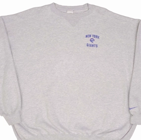 Personalized Earthy Tones VINTAGE NIKE NFL NEW YORK GIANTS HEAVYWEIGHT GRAY SWEATSHIRT 1990S SIZE 3XL