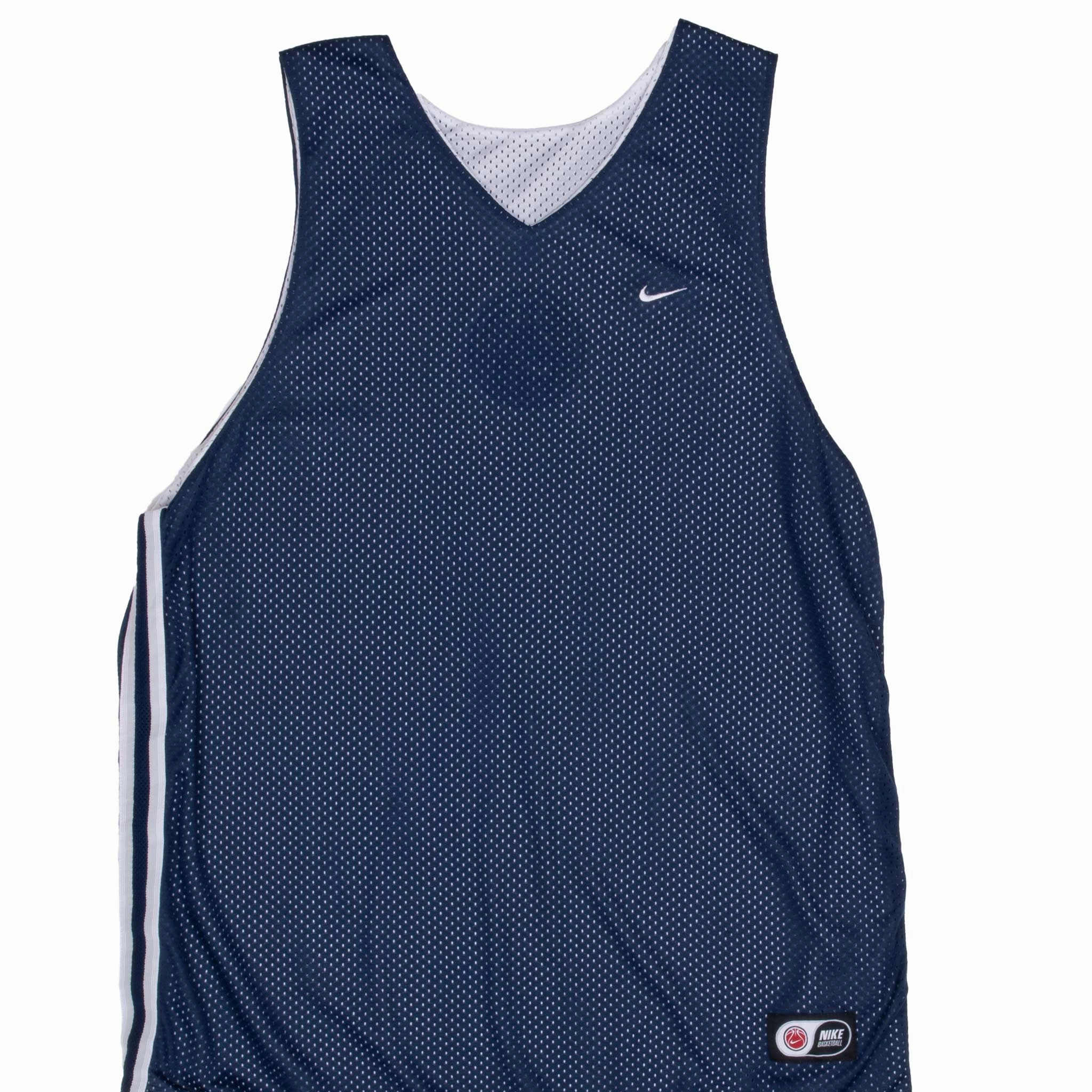 Eco Friendly Dye VINTAGE NIKE REVERSIBLE TRAINING BASKETBALL JERSEY 1990S LARGE