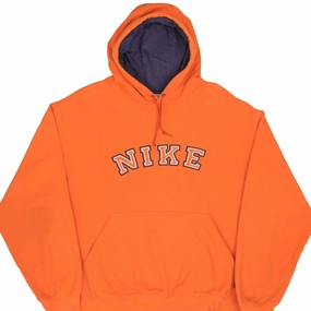 VINTAGE NIKE SPELLOUT ORANGE HOODIE SWEATSHIRT 2000S SIZE 2XL Breathable