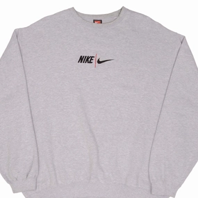 VINTAGE NIKE SPELLOUT SWOOSH GREY SWEATSHIRT 1990S SIZE 2XL product surfing suitability Earthy Tones
