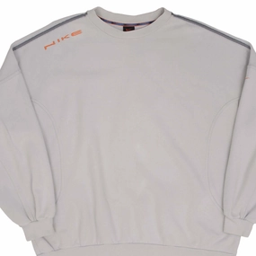 product buckle functionality VINTAGE NIKE SWOOSH EMBROIDERED GRAY SWEATSHIRT 1990S SIZE 2XL