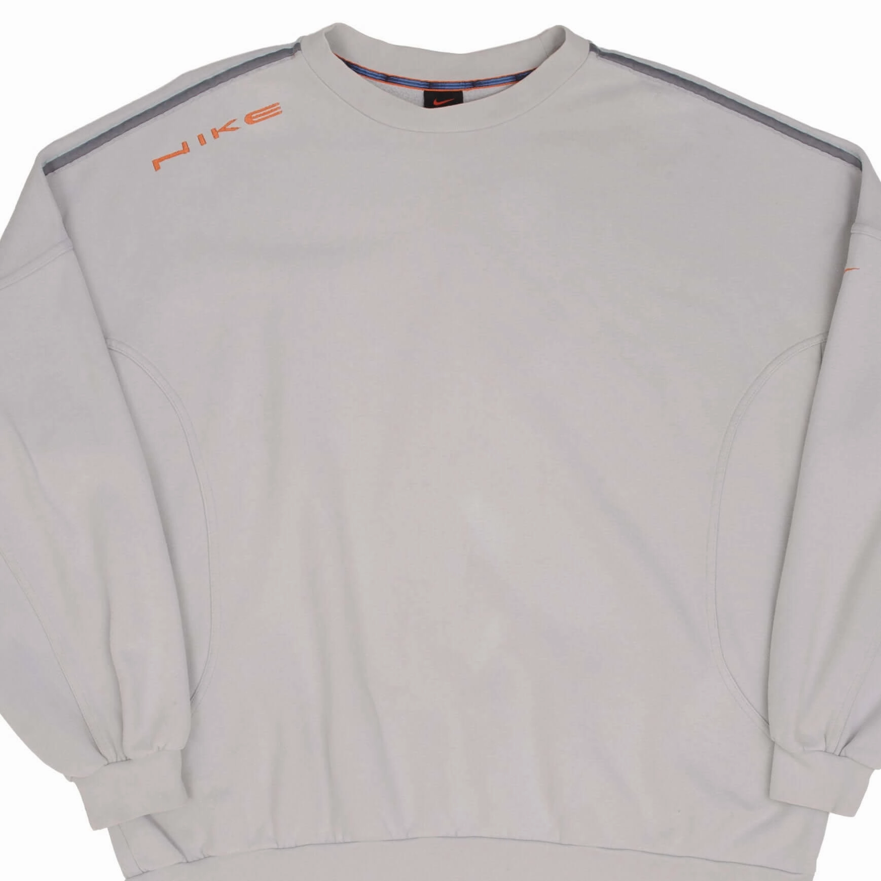 product buckle functionality VINTAGE NIKE SWOOSH EMBROIDERED GRAY SWEATSHIRT 1990S SIZE 2XL