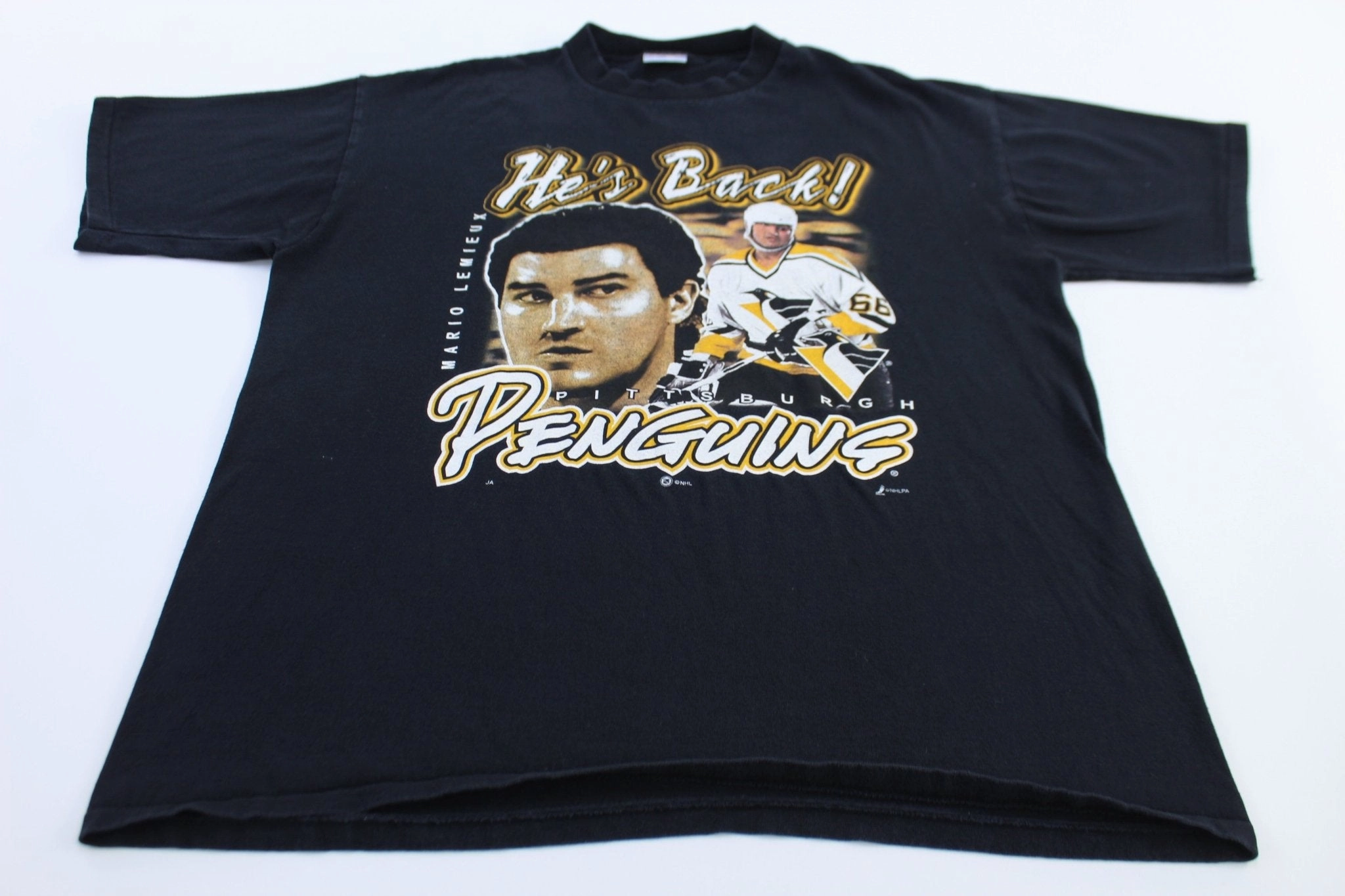 Plus Size Vintage Pittsburgh Penguins Hockey Mario Lemieux Graphic T-Shirt
