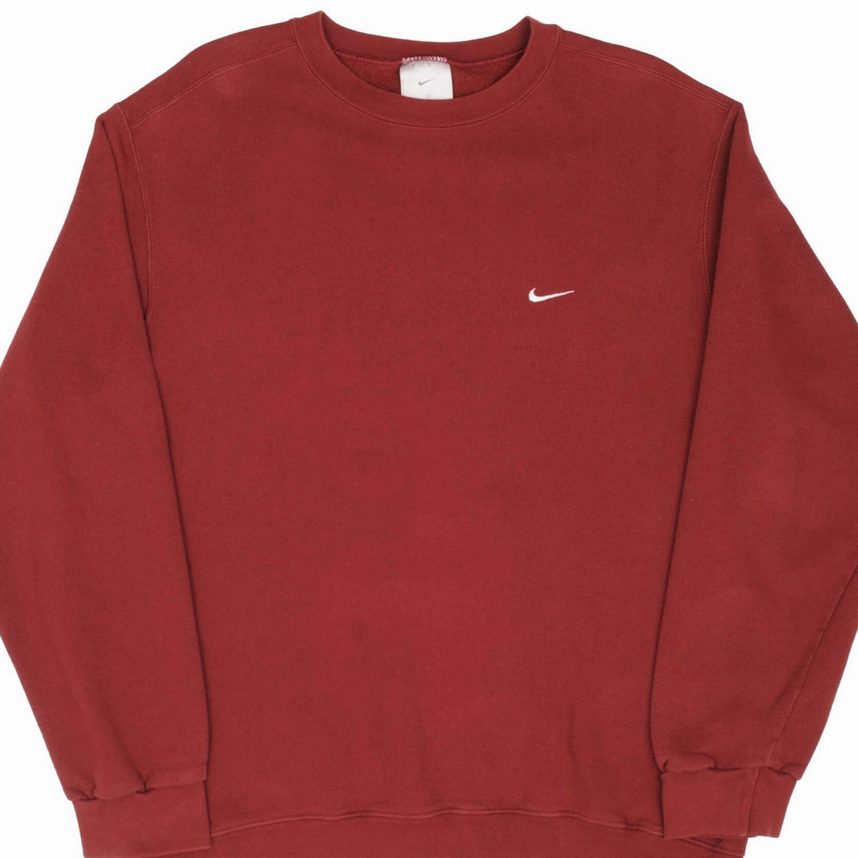 Durable Fabric VINTAGE RED BURGUNDY NIKE CLASSIC SWOOSH SWEATSHIRT 2000S SIZE LARGE
