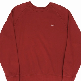 VINTAGE RED BURGUNDY NIKE CLASSIC SWOOSH SWEATSHIRT LATE 2000S SIZE LARGE Travel Relaxed