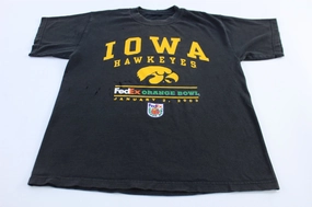 Travel convenience Fashionable Layer Vintage University of Iowa Hawkeyes T-shirt