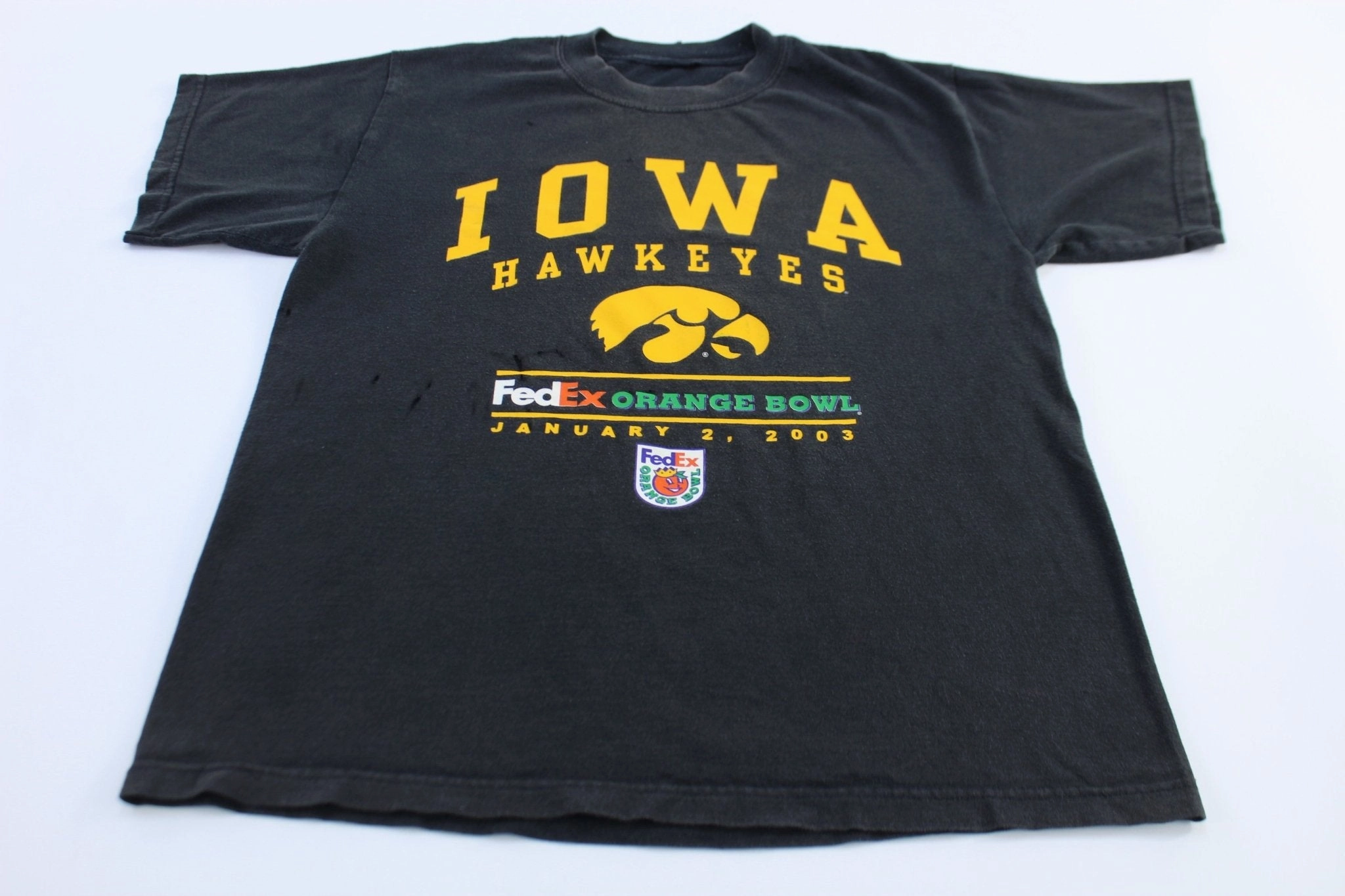 Travel convenience Fashionable Layer Vintage University of Iowa Hawkeyes T-shirt
